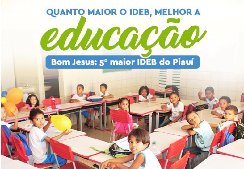 Educação de Bom Jesus será premiada por boa colocação no IDEB