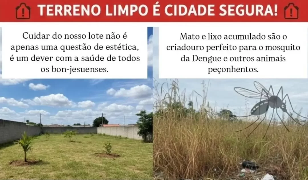 Prefeitura de Bom Jesus realiza campanha de limpeza contra a dengue