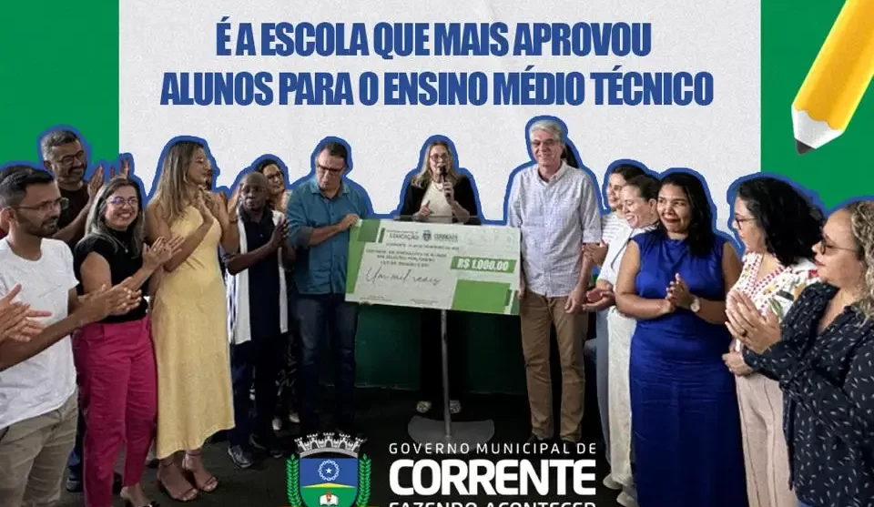 Professores de Corrente são premiados pelo sucesso de alunos no Ensino Técnico