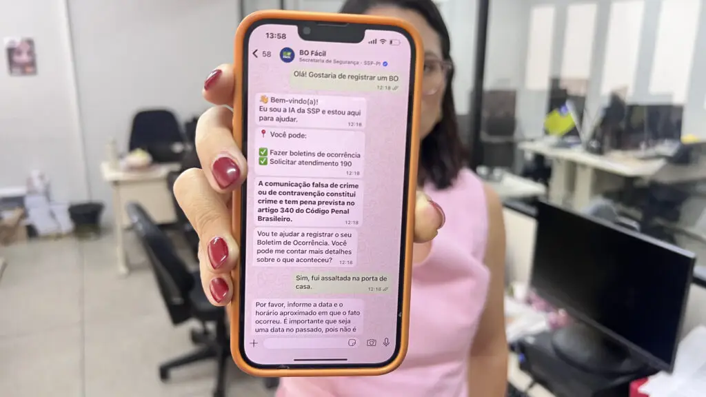 Novo botão no BO Fácil vai permitir que mulheres denunciem violência pelo WhatsApp no Piauí