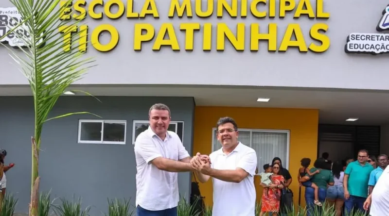 Rafael Fonteles e Nestor Elvas inauguram obras de infraestrutura e nova escola em Bom Jesus