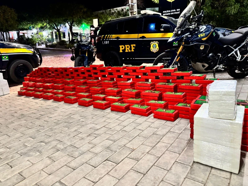 PRF apreende quase meia tonelada de cocaína na BR-135, em Manoel Emídio Sul do Piauí
