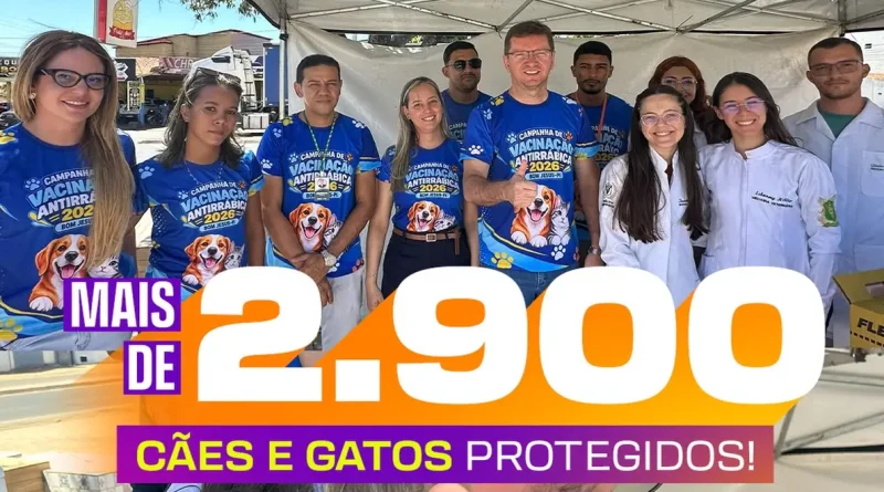 Bom Jesus imuniza mais de 2.900 animais durante o Dia D da Vacinação Antirrábica