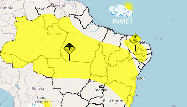 Piauí segue em alerta de chuva intensa até terça-feira (20)